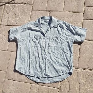 Madewell Chambray Oversized Courier Top (Sz M)